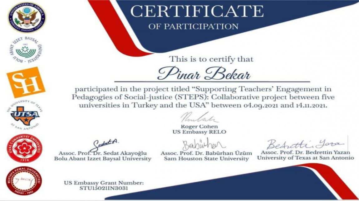 STEPS (SUPPORTING TEACHERS ENGAGEMENT IN PEDAGOGIES OF SOCIAL JUSTICE) PROJESİ